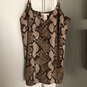 Snake Skin Printed Silky Camisole